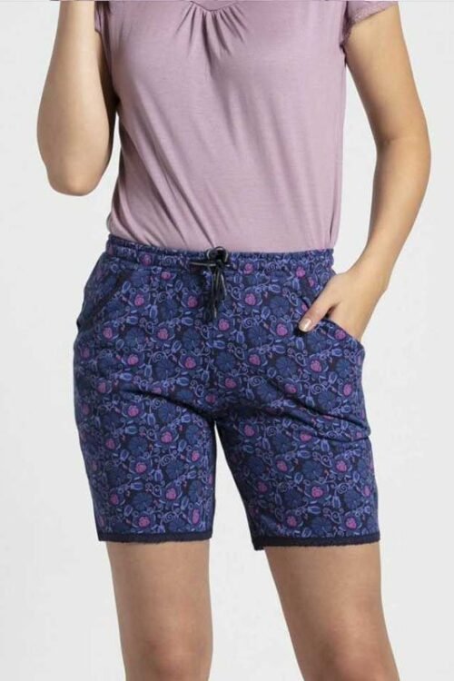 Jocky Printed Women Blue Regular Shorts