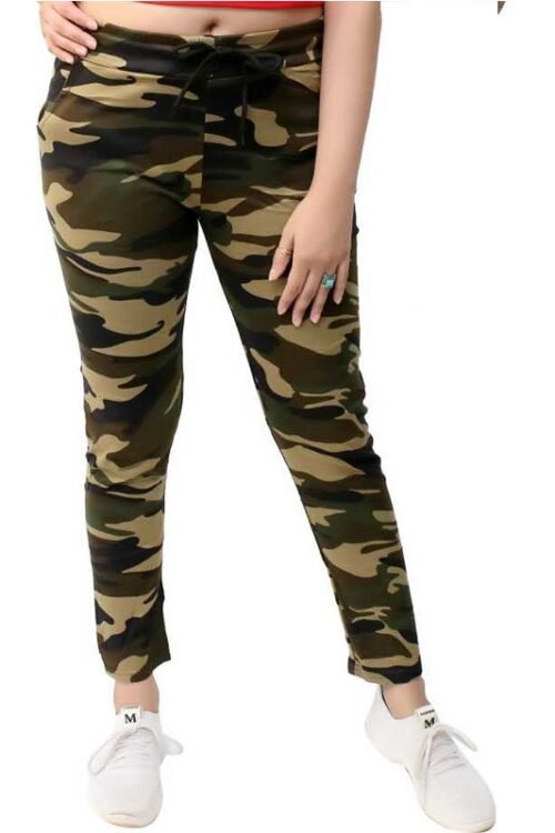 Regular Fit Women Multicolor Lycra Blend Trousers
